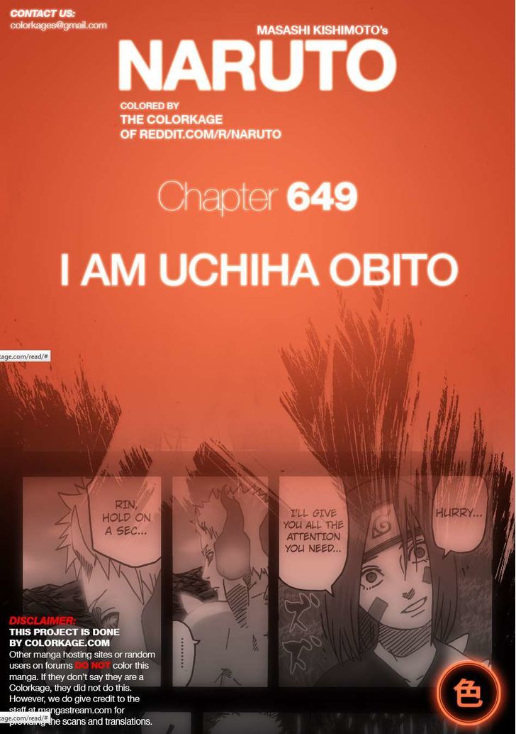 Naruto Vol.68 Chapter 654.1 : I Am Uchiha Obito - Picture 1