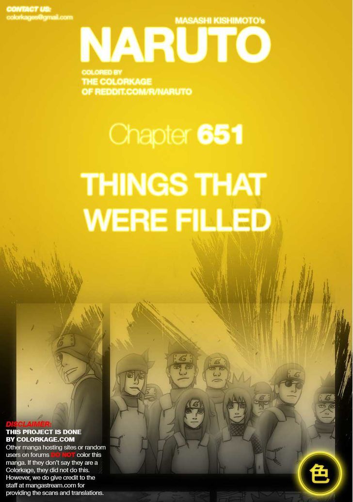 Naruto Vol.68 Chapter 651.1 : Things That Were Filled - Picture 1
