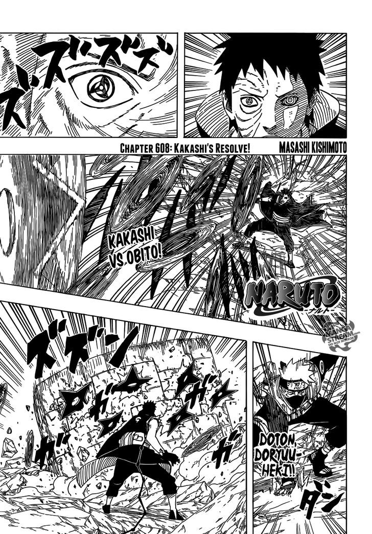 Naruto Vol.64 Chapter 608 : Kakashi's Resolve! - Picture 1