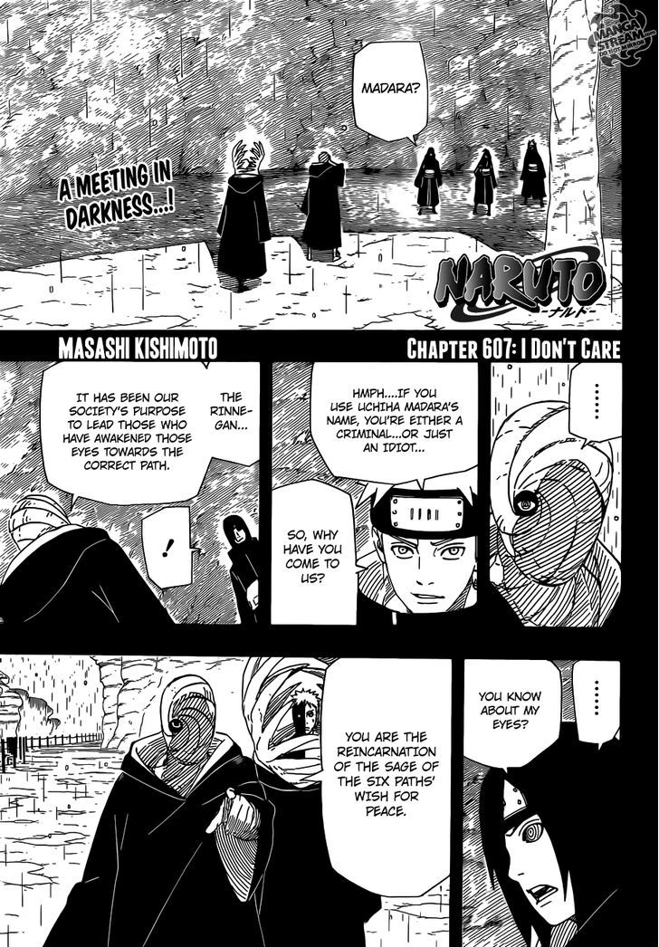 Naruto Vol.63 Chapter 607 : I Don't Care - Picture 1