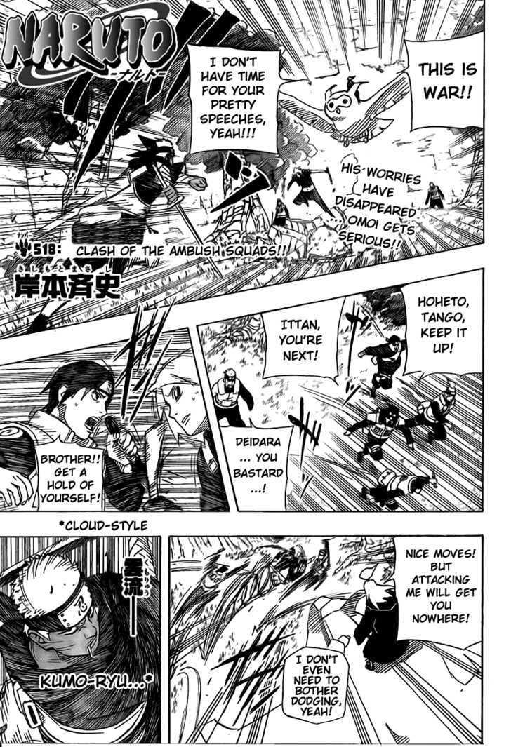 Naruto Vol.55 Chapter 518 : Clash Of The Ambush Squads!! - Picture 1