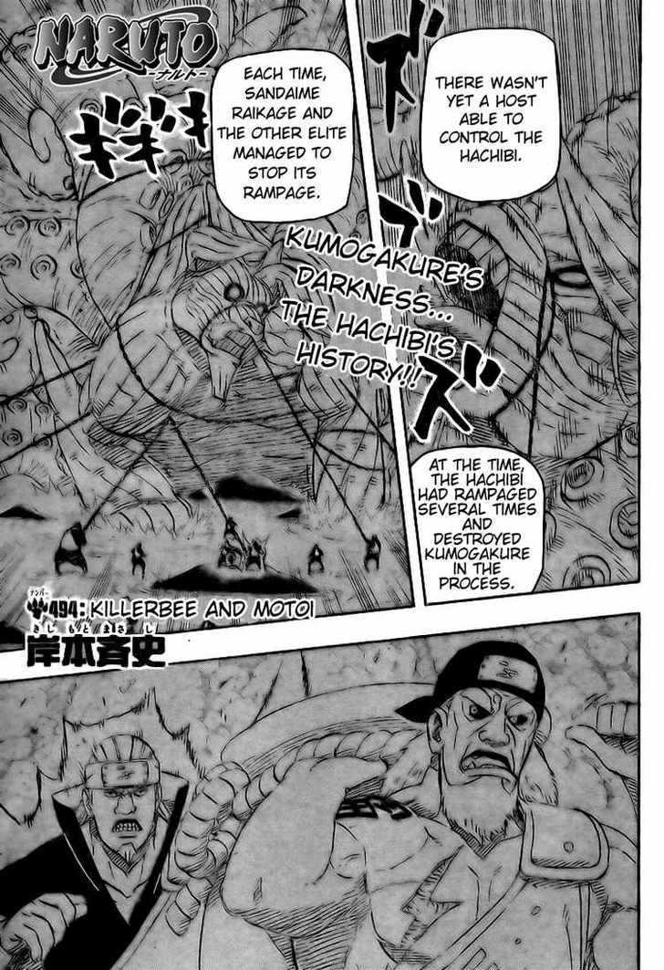 Naruto Vol.52 Chapter 494 : Killerbee And Motoi - Picture 1
