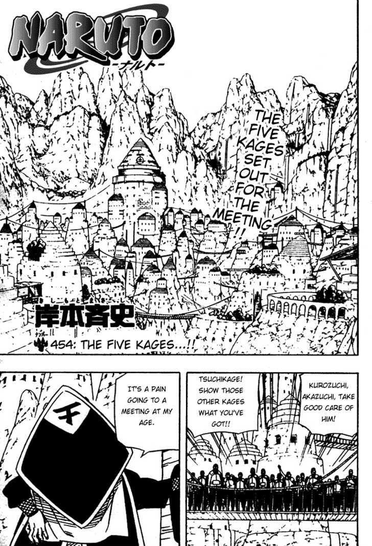 Naruto Vol.49 Chapter 454 : The Five Kages - Picture 1