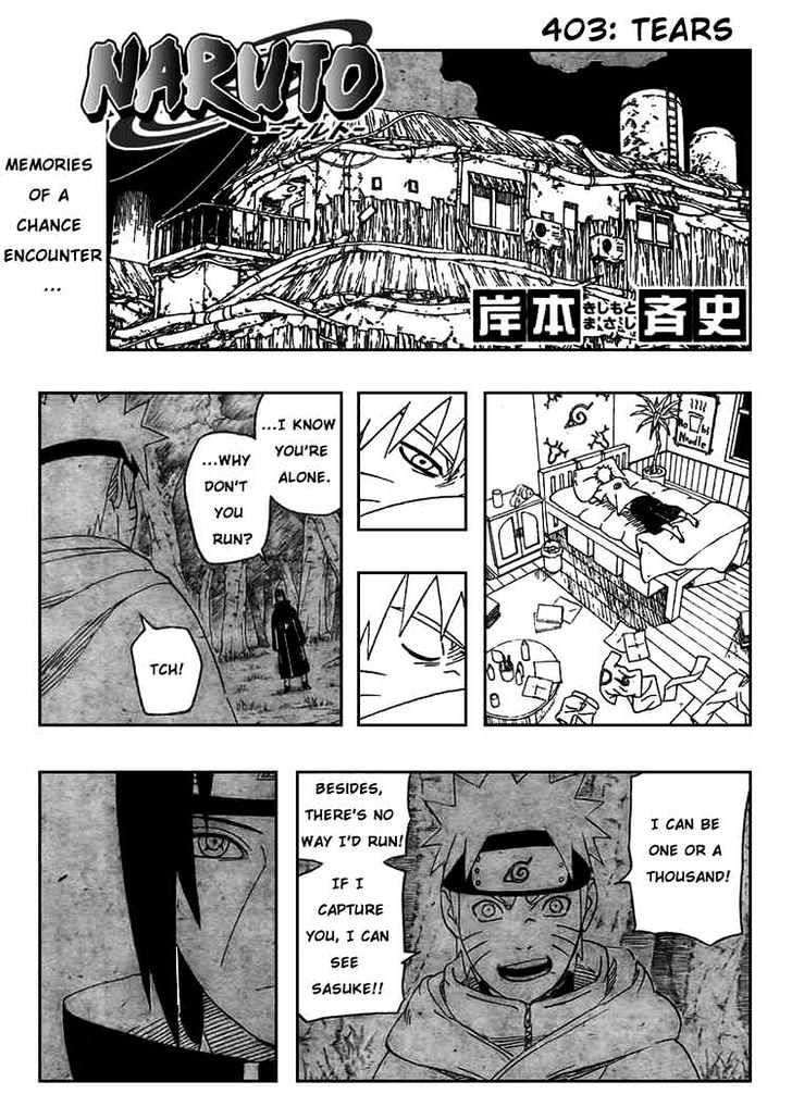 Naruto Vol.44 Chapter 403 : Tears - Picture 1