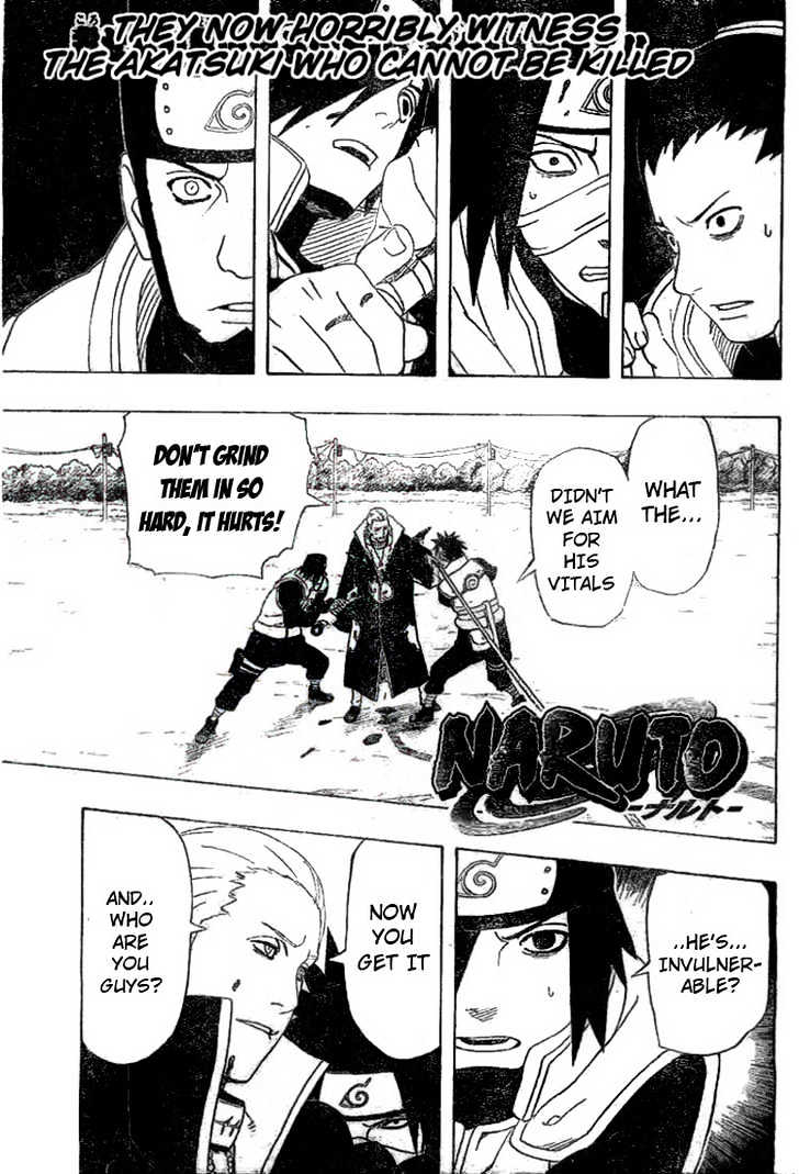Naruto Vol.36 Chapter 323 : The Akatsuki Who Cannot Be Killed! - Picture 1
