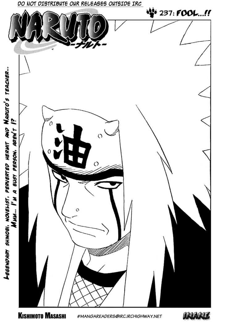 Naruto Vol.27 Chapter 237 : Fool...!! - Picture 1