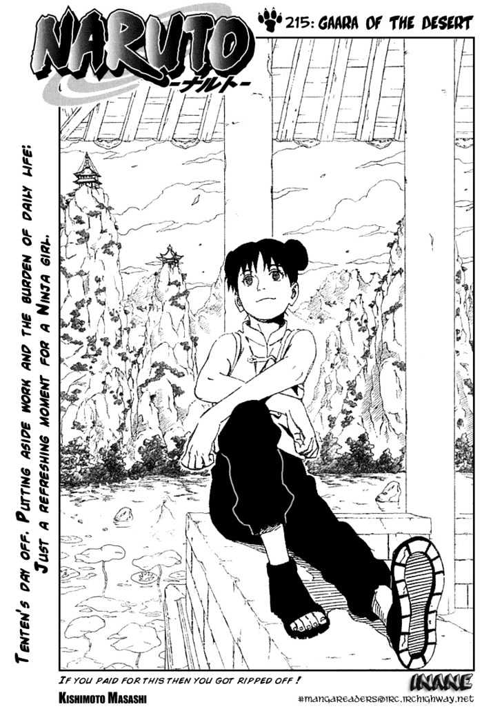 Naruto Vol.24 Chapter 215 : Gaara Of The Desert - Picture 3