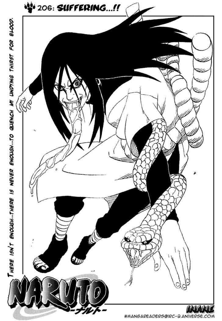 Naruto Vol.23 Chapter 206 : Suffering - Picture 1