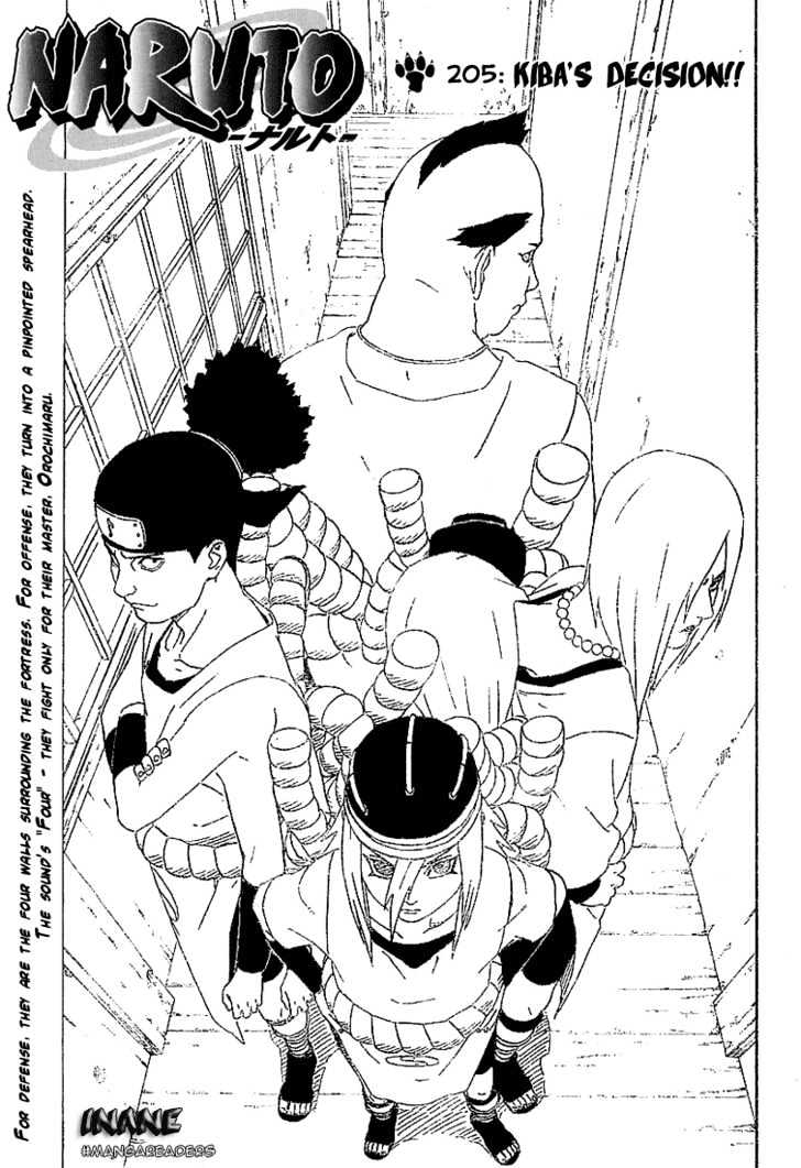 Naruto Vol.23 Chapter 205 : Kiba's Decision!! - Picture 1