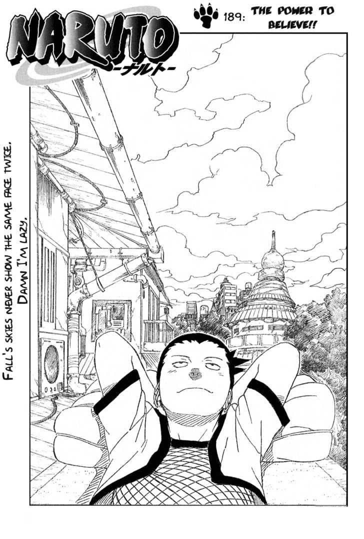 Naruto Vol.21 Chapter 189 : The Power To Belive!!! - Picture 1