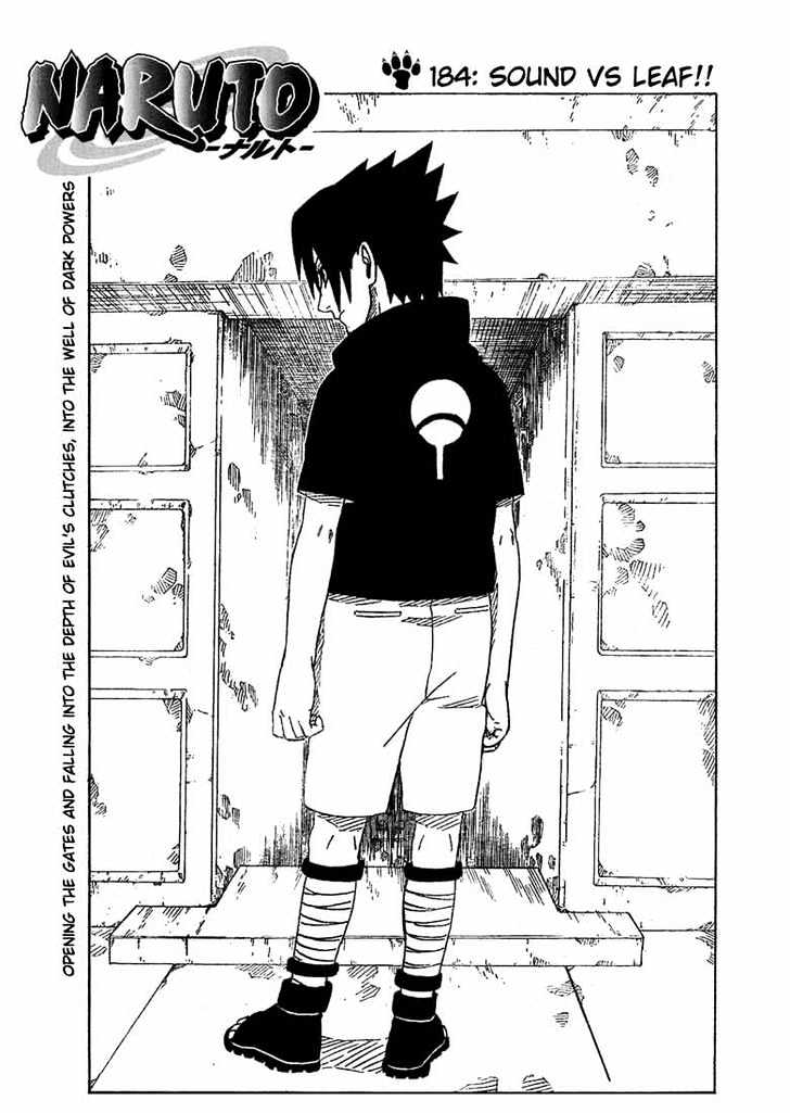Naruto Vol.21 Chapter 184 : Sound Vs. Leaf!! - Picture 1