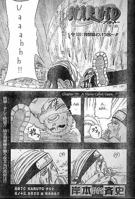 Naruto Vol.15 Chapter 131 : A Name Called Gaara...!! - Picture 1
