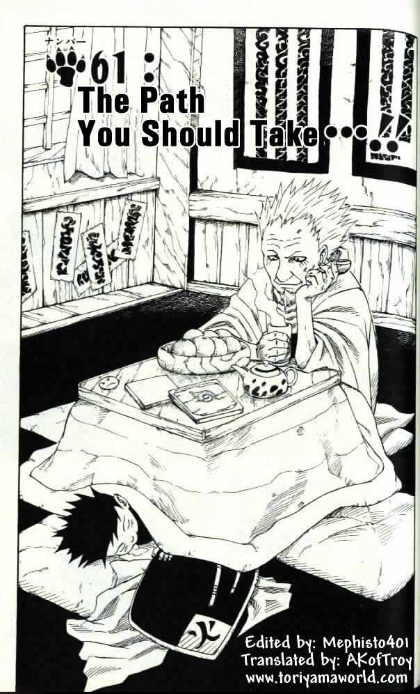 Naruto Vol.7 Chapter 61 : The Path You Should Take...!! - Picture 1