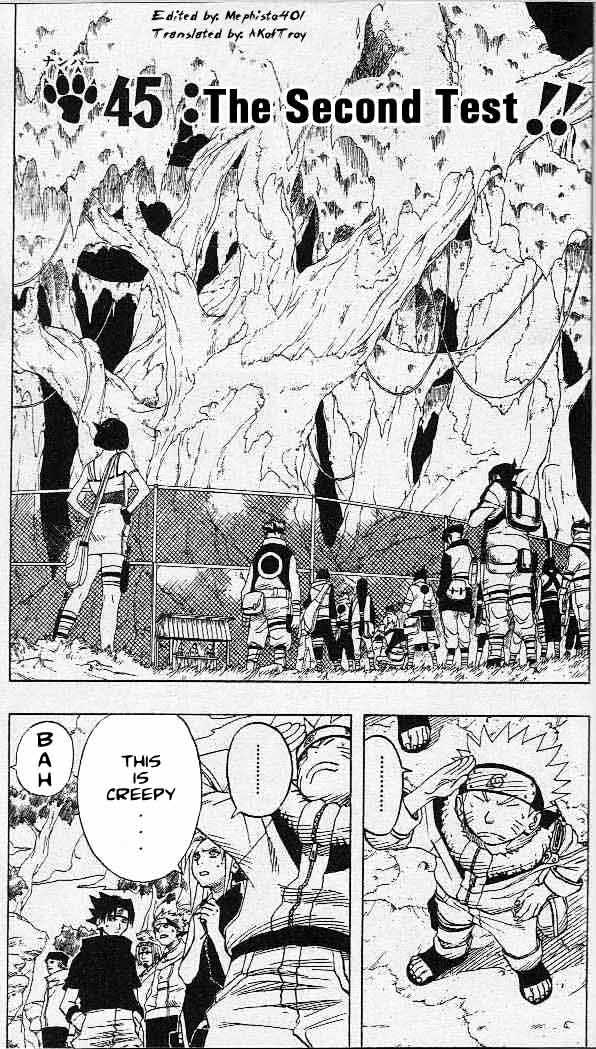 Naruto Vol.5 Chapter 45 : The Second Test!! - Picture 1