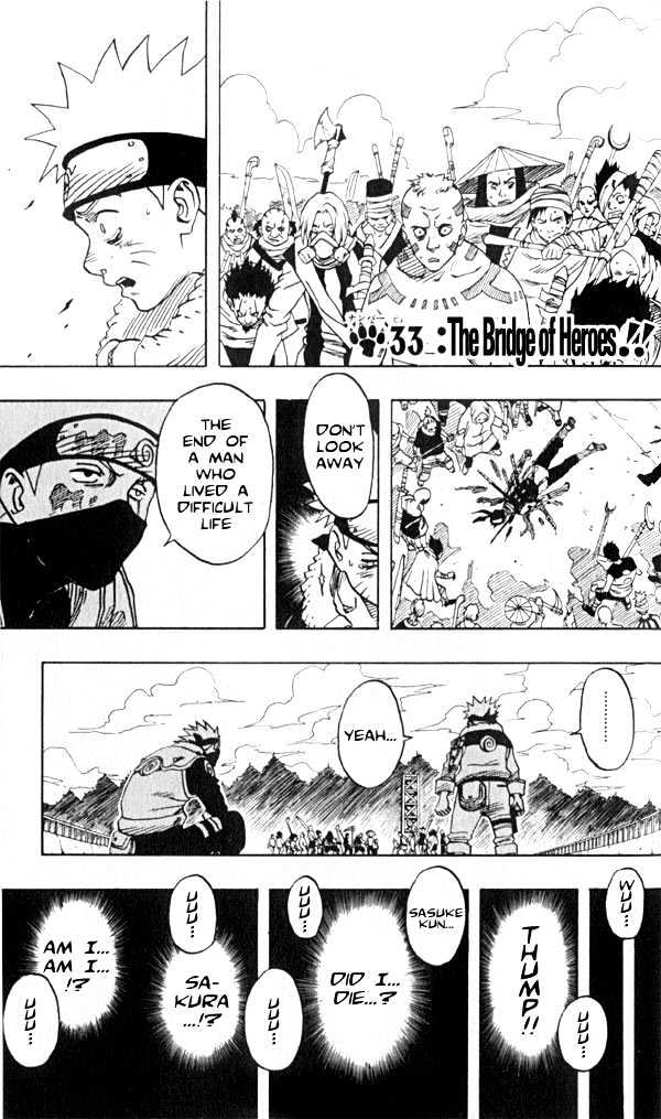 Naruto Vol.4 Chapter 33 : The Bridge Of Heroes!! - Picture 1