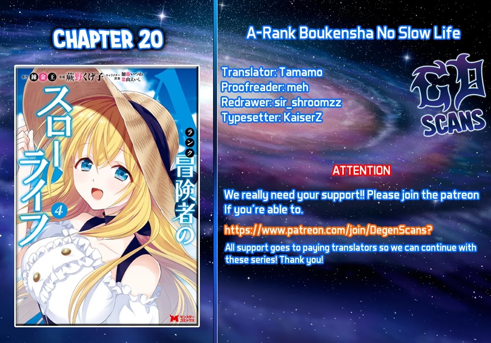 A-Rank Boukensha No Slow Life Chapter 20 - Picture 1
