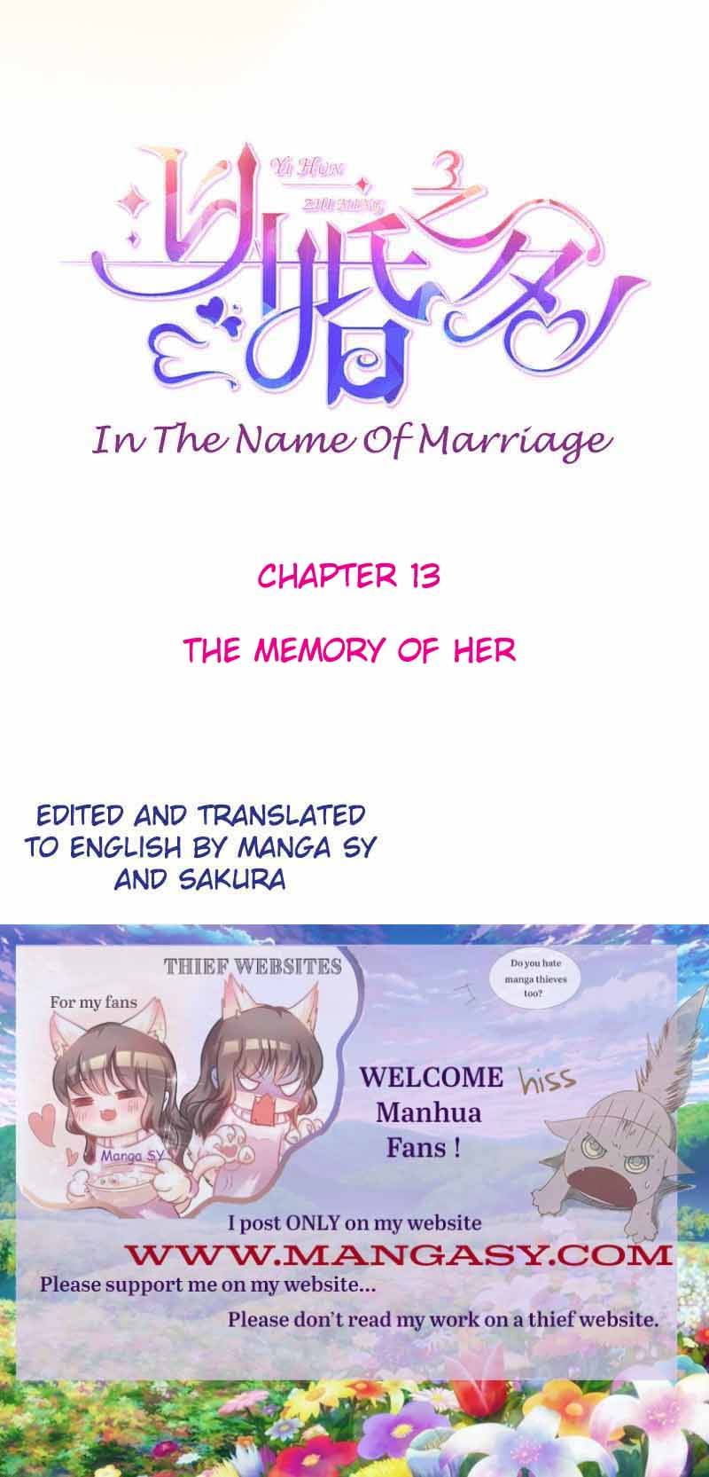 In The Name Of Marriage Chapter 13 - Picture 1