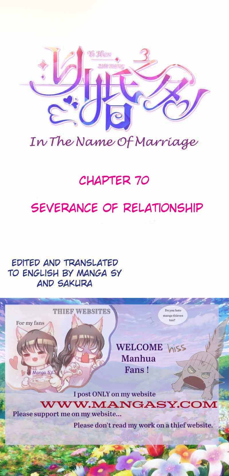 In The Name Of Marriage Chapter 70 - Picture 1