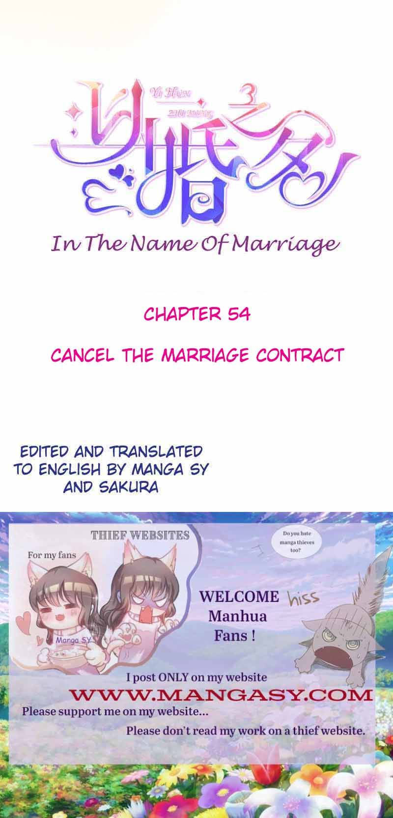In The Name Of Marriage Chapter 54 - Picture 1